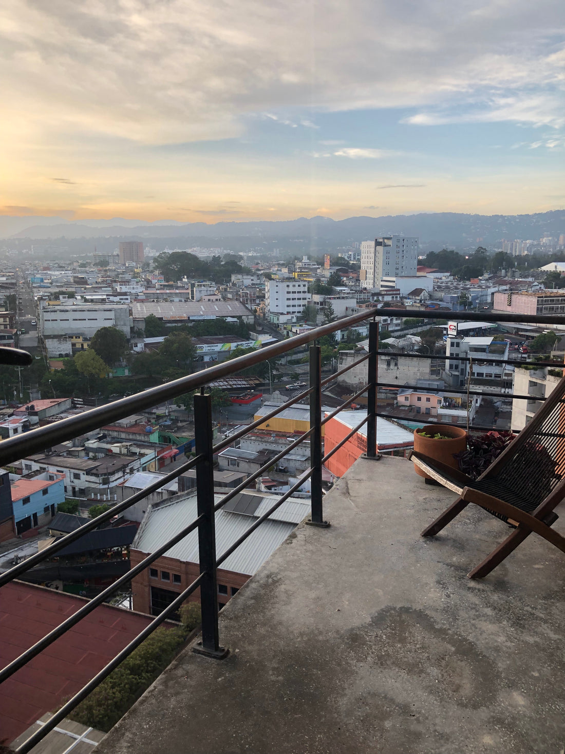 The view from my terrace overlooking Guatemala City