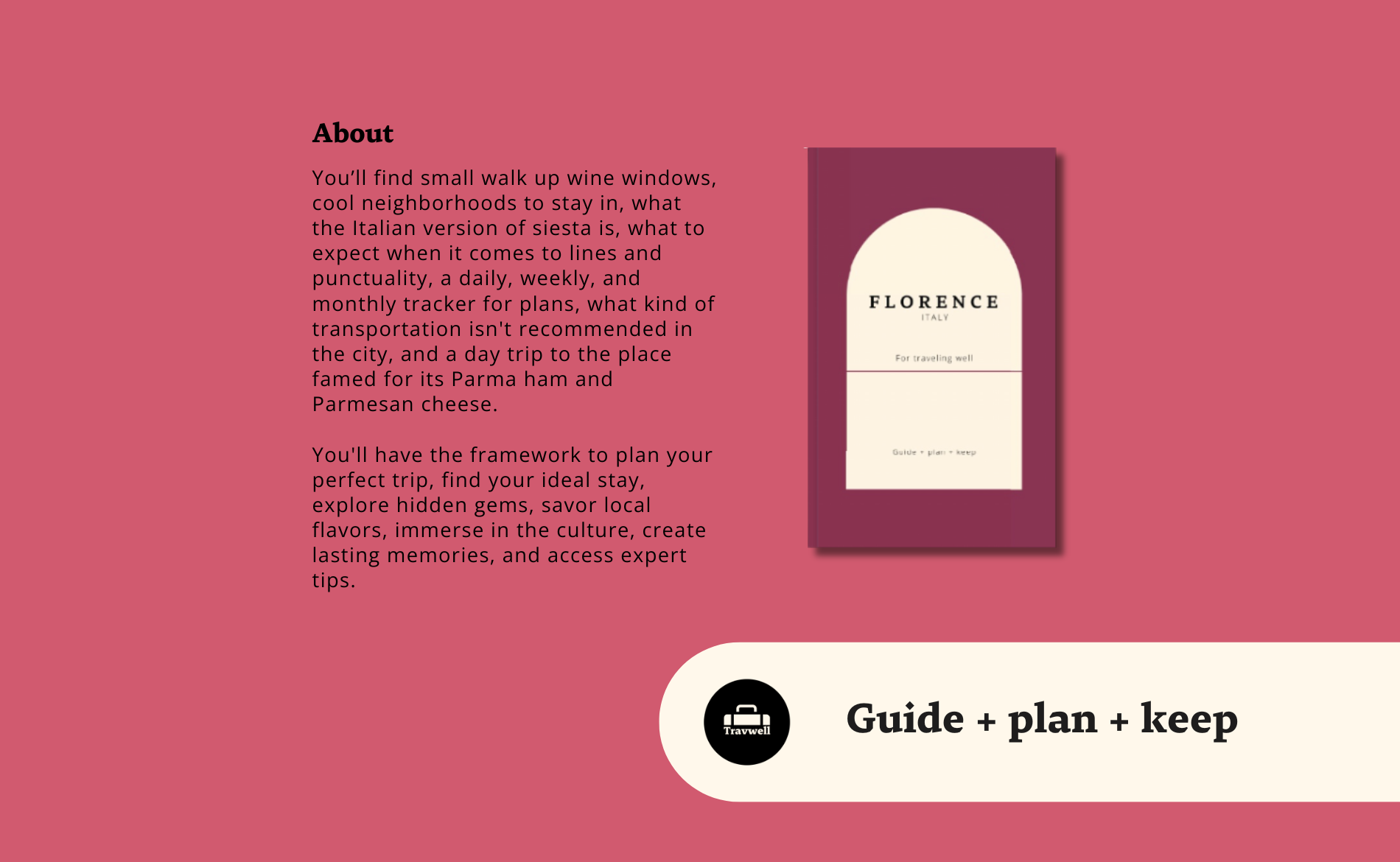 Florence Travel Guidebook: Plan Your Italy Journey with Ease Book by Travwell
