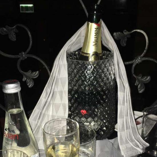 A champagne bottle from NYE in Paris